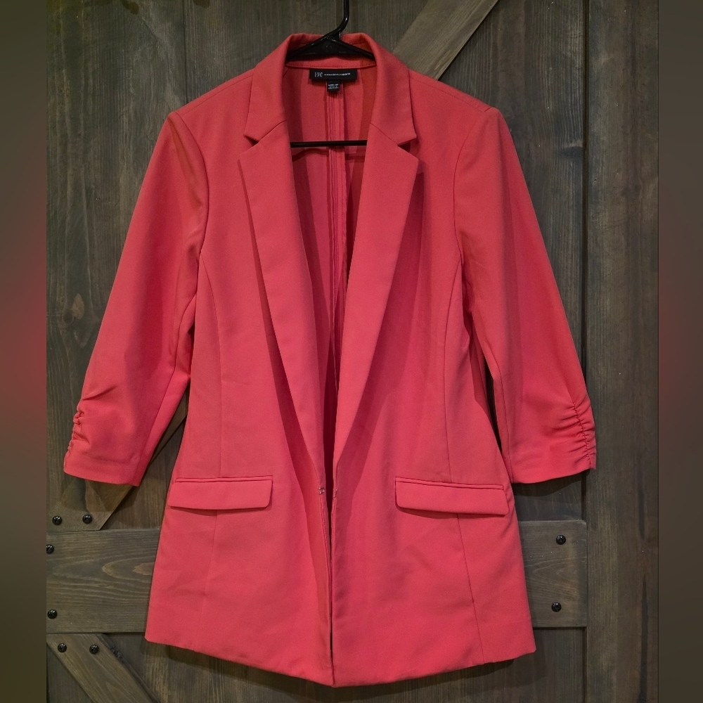 I.N.C. Coral Blazer -- International Concepts Women's Menswear Size Medium - Picture 2 of 8